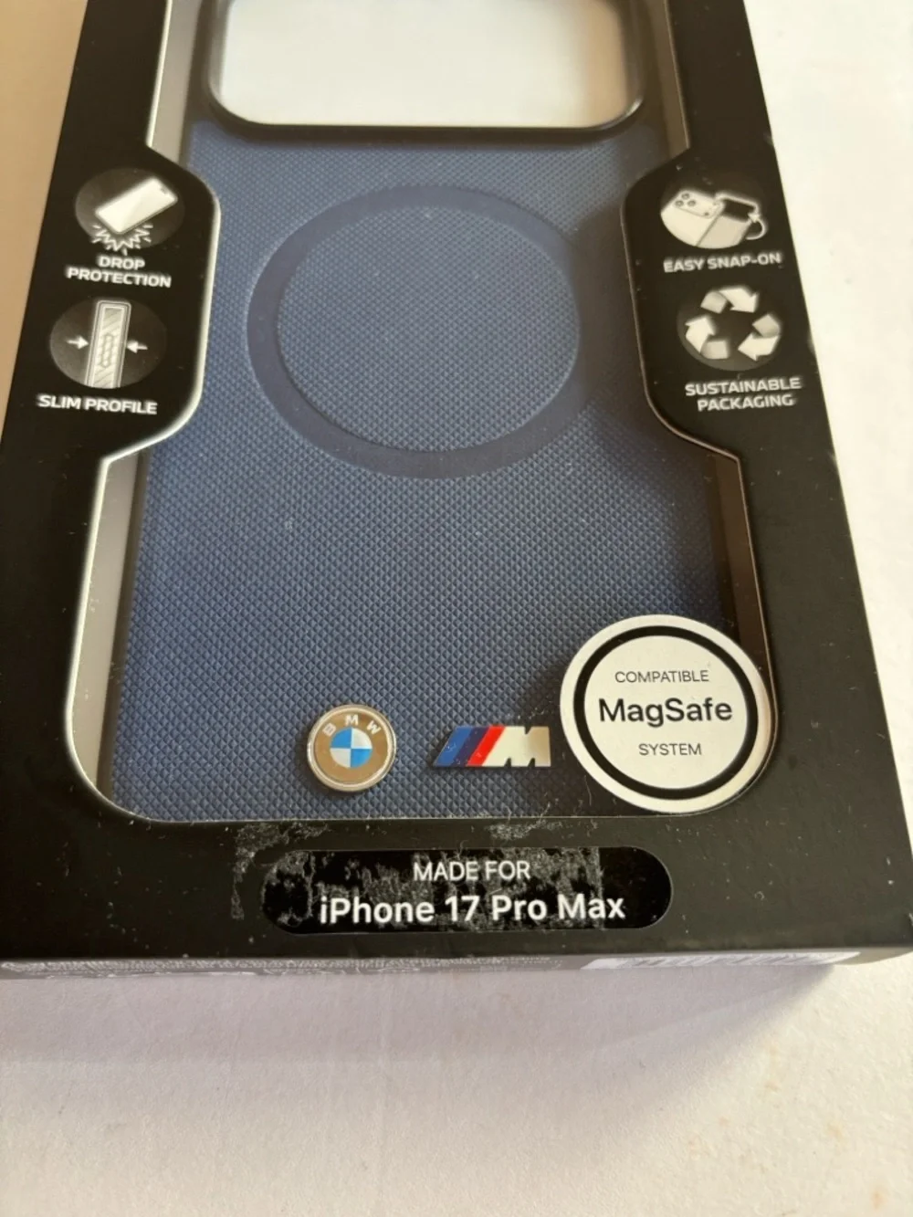 BMW M Silicone Vertical Logo Compatible with MagSafe Case for iPhone 17 Pro Max